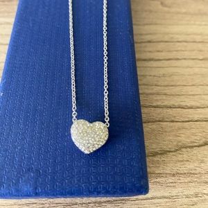 Swarovski heart white gold plated pendant
